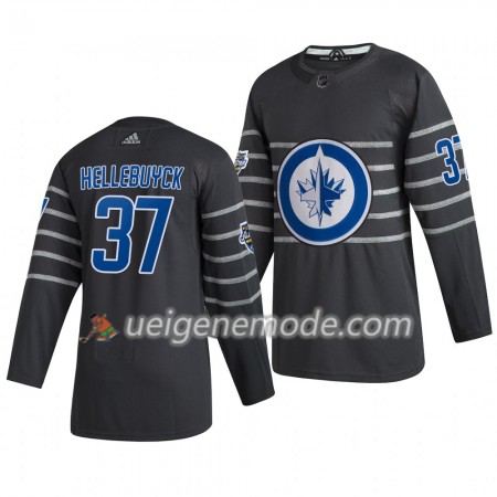 Herren Winnipeg Jets Trikot Connor Hellebuyck 37 Grau Adidas 2020 NHL All-Star Authentic